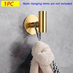 Adhesive Stainless Steel Wall Hooks (1 Piece Golden Hook)