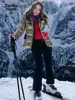Winter Hooded Down Coat Women With Belt Warm Thick Long Sleeve Stand Collar Parkas Padded Jacket 2025 Lady Sports Ski Outdoor 4