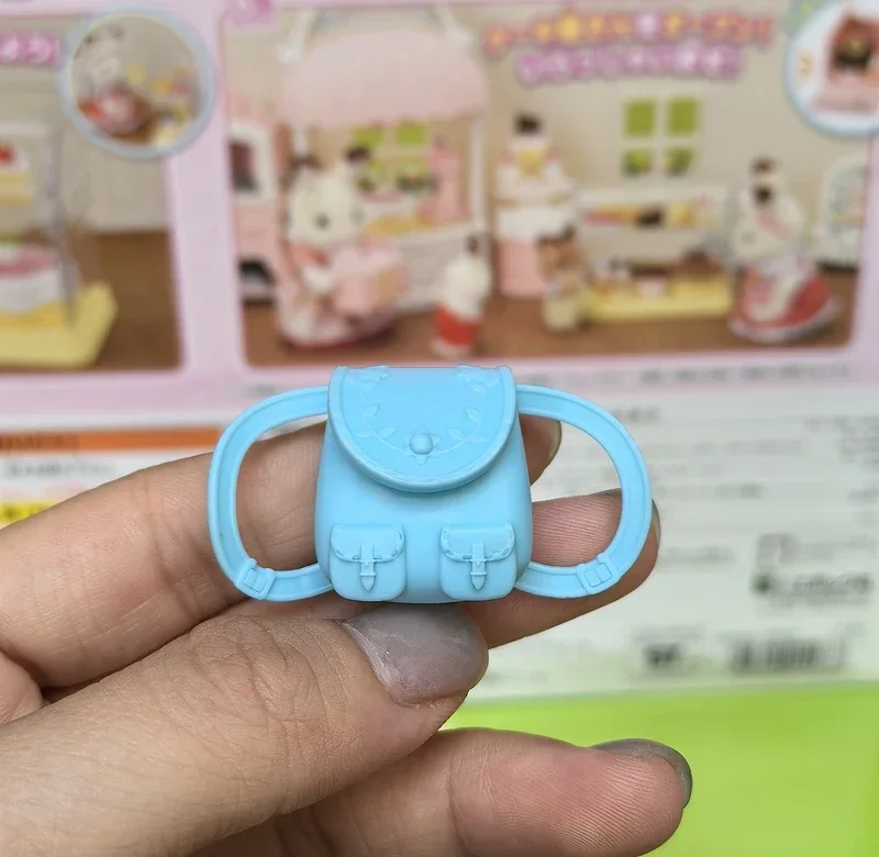 Genuine Japanese Semper family bulk goods play house toy doll animal mini ornament, schoolbag