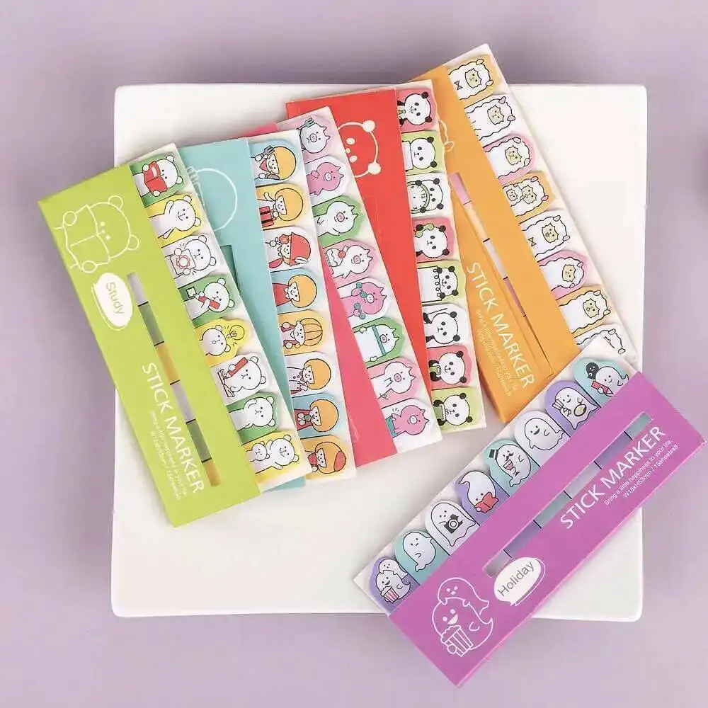 1 stück Lytwtw der Kawaii Schreibwaren Cartoon Marker Memo Pad Lesezeichen Flaggen Index Tab Sticky Notes Label Papier Aufkleber – Detail 14