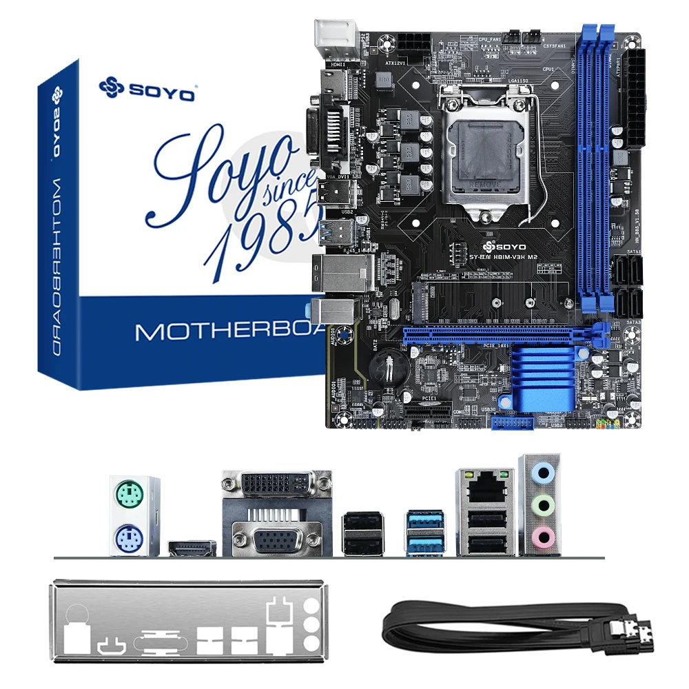 Gaming Motherboard Dual Channel DDR3 M.2 NVME PCIEx16 HDMI VGA Interface LGA 1150 Supports Intel Core 4th Gen CPU For SOYO H81M
