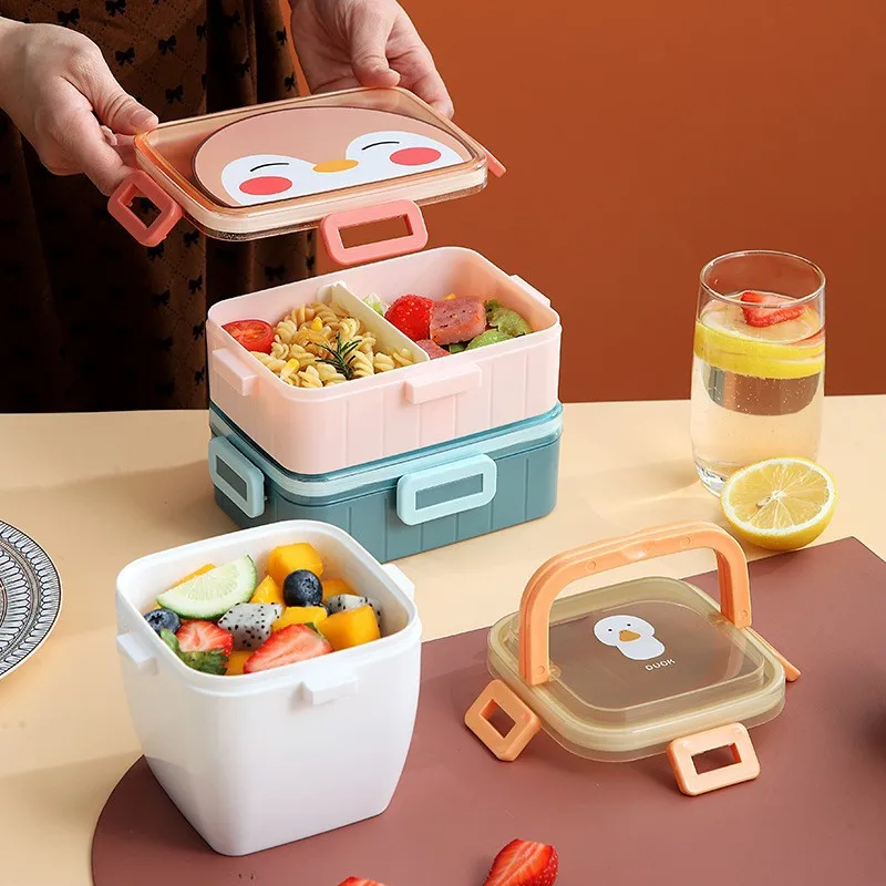 Stil Runde Kinder-Lunch-Box Snack box Kinder-Obst-Box Mini Bento Box