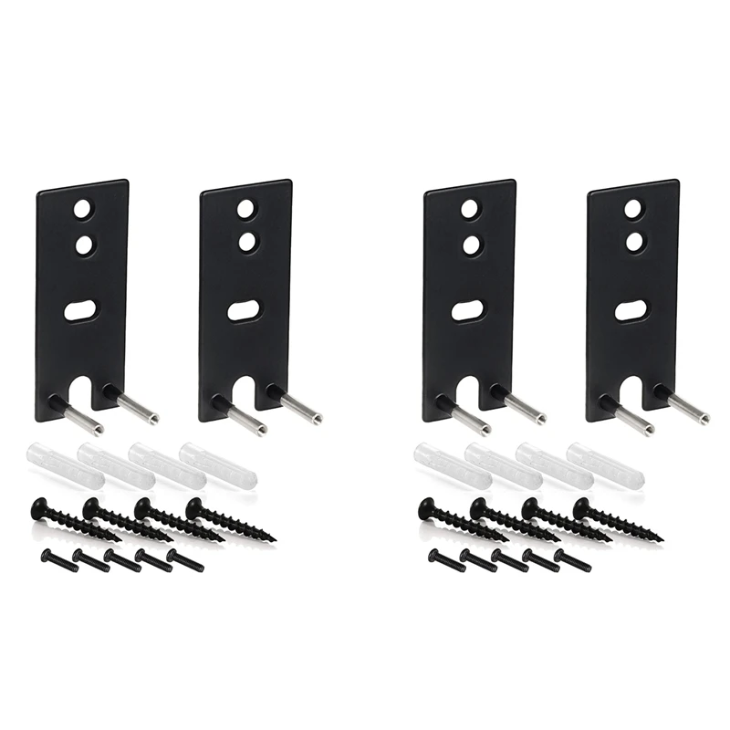 

4X Steel Black Wall Mount Brackets Replacement For Omnijewel Lifestyle 650 & Surround Speakers 700