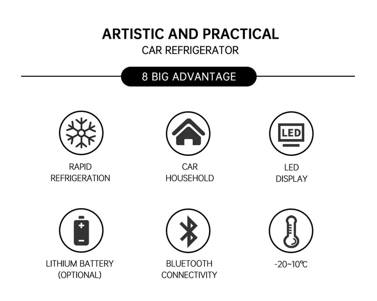 35 Liters Camping Refrigerator Freezer 12v Rv Cooler Outdoor Portable Refrigerator Car Refrigerators Hot Selling