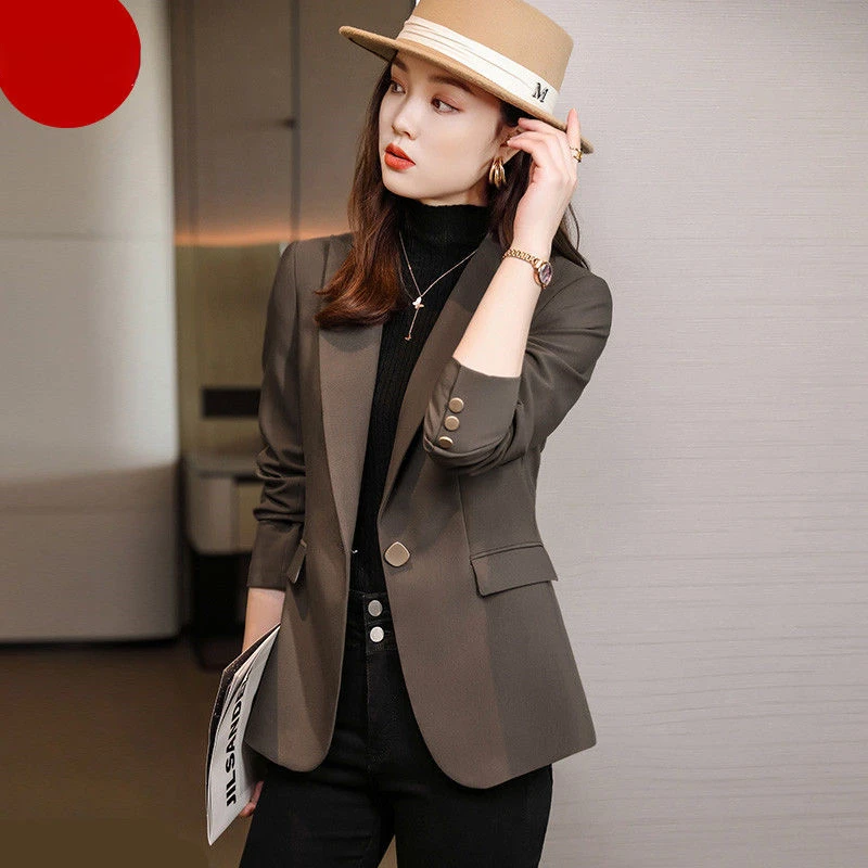 Fashion-Women-s-Suit-Jacket-Office-Women-Long-Sleeve-Top-Luxury-Black ...