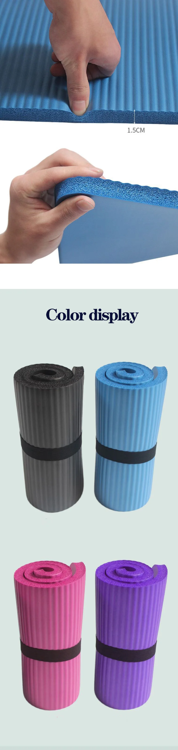 Description Picture 4 of item60*25*1.5cm Extra Thick Yoga Knee Pad Non-slip Foam Yoga Pads Fitness Pilate Mat Workout Sport Plank Cushion Gym Equipment