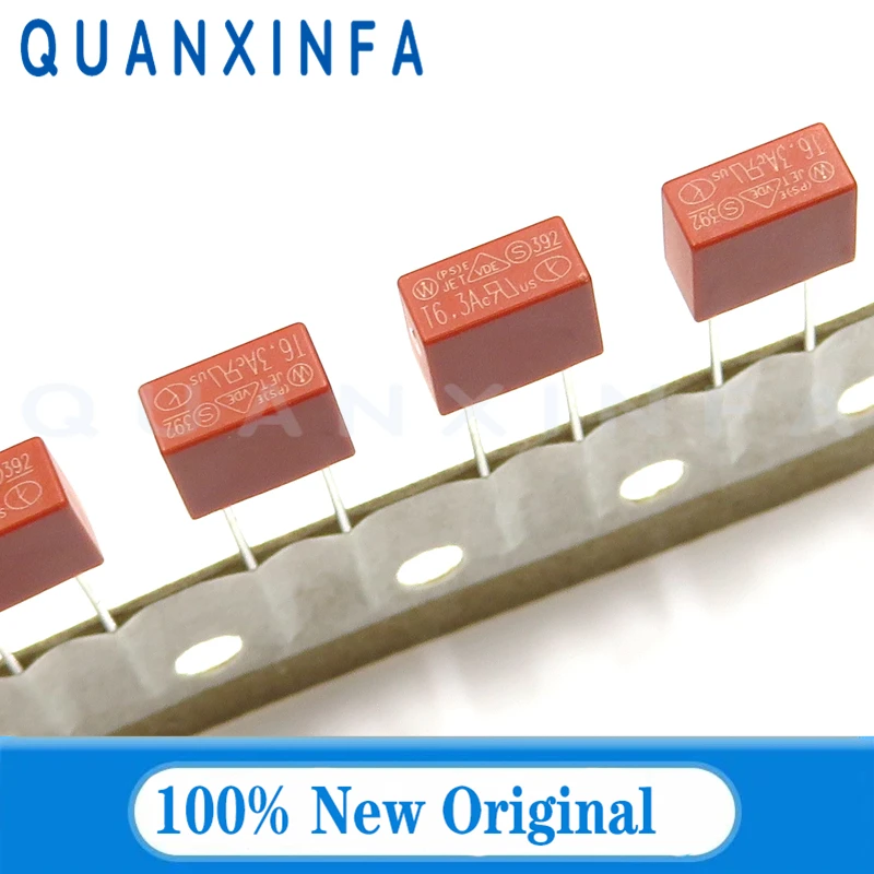 20PCS type 392 square tube fuse T500MA0.5A/T1A/1.25A/1.6A/2A/3.15A/4A/5A/6.3A/8A/10A/15A250V slowly fusing insurance tube