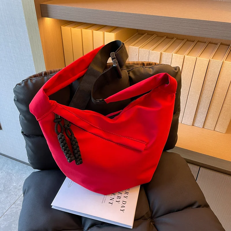 

Однотонная нагрудная сумка для женщин, вместительный дорожный поясной кошелек через плечо с полумесяцем, забавные дамские повседневные уличные сумочки