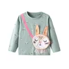 Jumping Meters 2-7T Real Bag Girl Long Sleeve Girls T Shirts Kids Autumn Spring Kids Boys Clothes Fashion Dots Toddler Shirts 1
