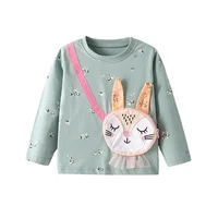 Jumping Meters 2-7T Real Bag Girl Long Sleeve Girls T Shirts Kids Autumn Spring Kids Boys Clothes Fashion Dots Toddler Shirts 1