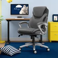 Bryce Executive Office Chair, Ergonomic Computer DeskChair with Patented AIR Lumbar Technology, Comfortable Layered Body Pillows 1