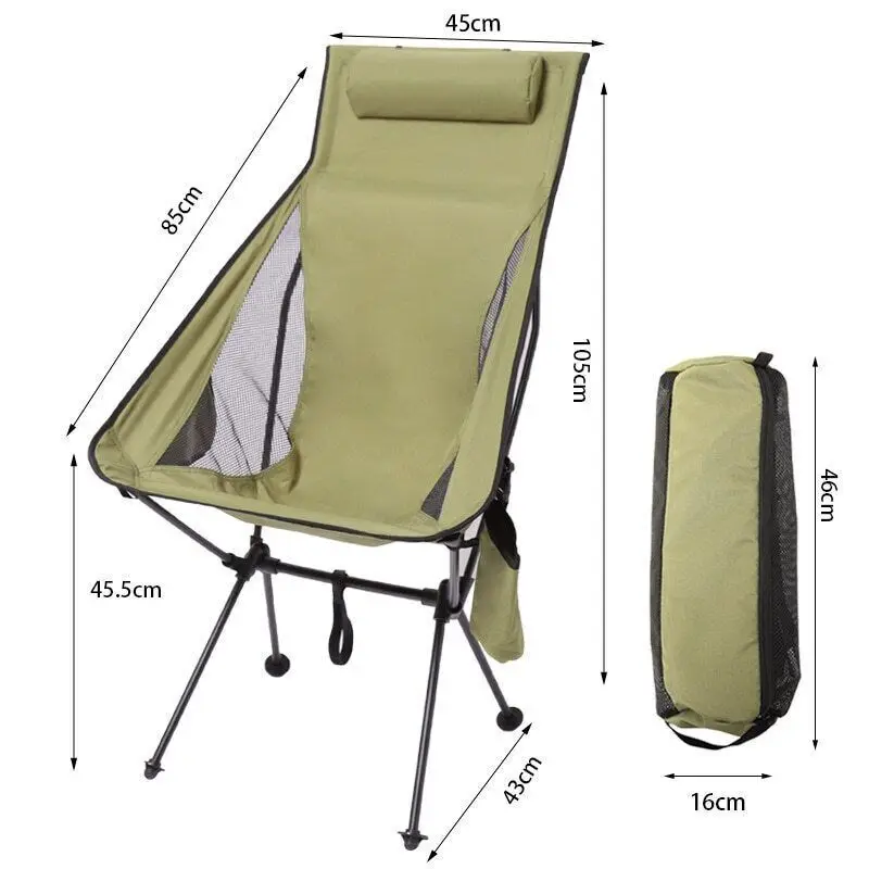 

2023 new Outdoor folding chair camping ultra light aluminum composite chair