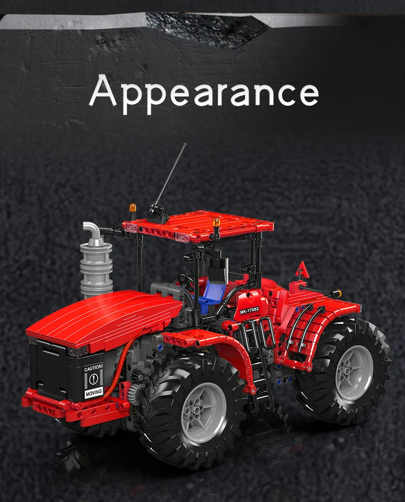 Mould King 17081/17082 Technischer Auto-Baustein, RC Challenger Gelenktraktor, Bausteine, Spielzeug, Weihnachtsgeschenk für Kinder – Detail 10