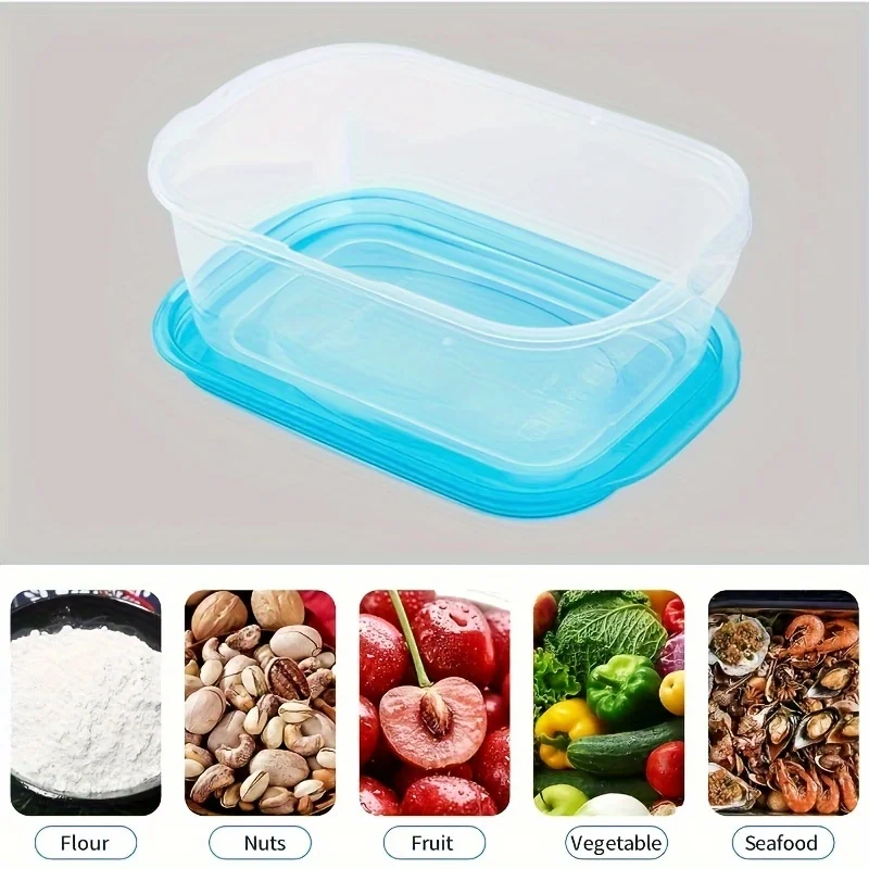 15 pcs (with lid)-Plastic Food Storage Containers, Bento Boxes, Lunch Boxes, Reusable Food Storage Containers