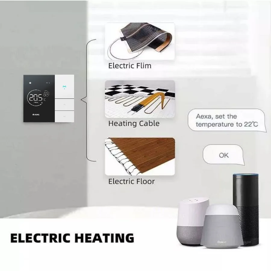 Tuya Smart Thermostat Electric Floor Heating Wifi Termostato Digital Warm  Underfloor Temperature Controller Alexa Google Home - Smart Temperature  Control System - AliExpress