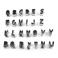 

26 Pieces Stainless Steel Alphabet Letter Cookie Cutters Mold Biscuit Cutter Set Cake Decorating Moulds Fondant Cutter Set NEW