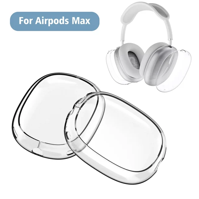 For AirPods Max Transparent Case Soft TPU Anti-Scratch Cover Sleeve Protective Cases For Apple AirPods Max Headphone Accessories