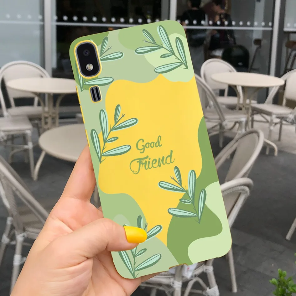 Shockproof Silicon Soft TPU Back Cover with Cartoon Cat Design - Phone Case