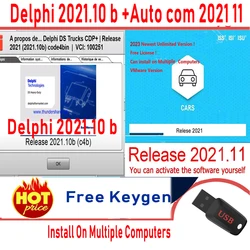 Latest Update To Autocom 2021.11 + Delphi 2021.10 B with Keygen Install Delphis VD Ds150 CDP Car Diagnostic Tools