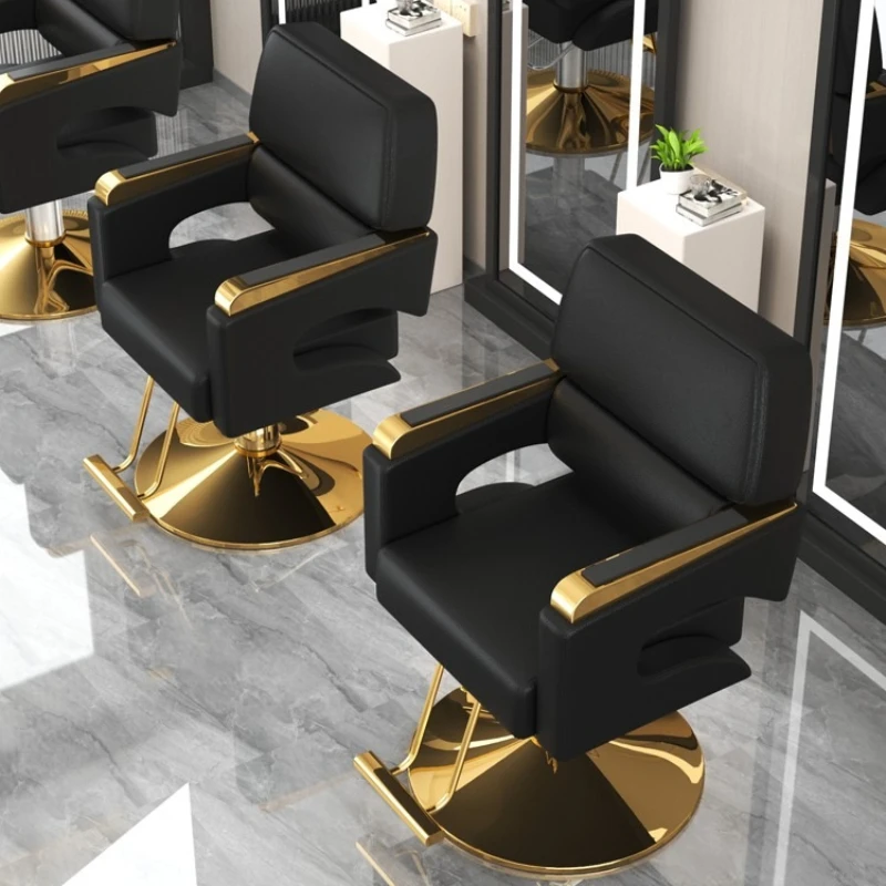 

Barbershop Swivel Shave Barber Chair Luxury Lift Perm Barber Chair Hair Dyeing Comfort Cadeira De Barbeiro Beauty Furniture