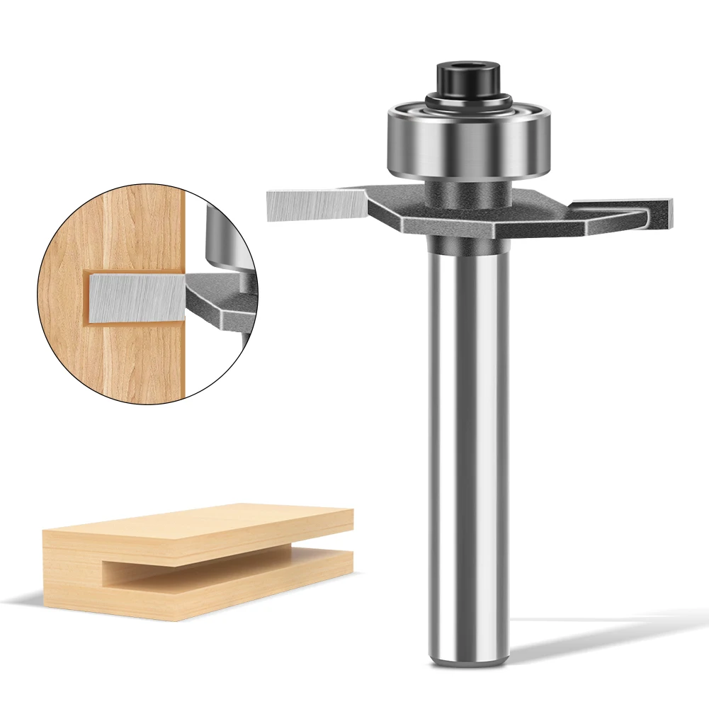 1pc 6mm 12mm Schaft Ball T-cutter Holz Fräsen Router Bit Schlitzen Cutter 2-in-1 schlitzen Crabapple Winkel Fräser – Detail 7