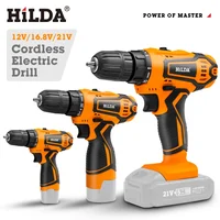 HILDA 12V 16.8V 21V Cordless Drill Electric Screwdriver Mini Wireless Power Driver DC Lithium-Ion Battery Power Tools 1