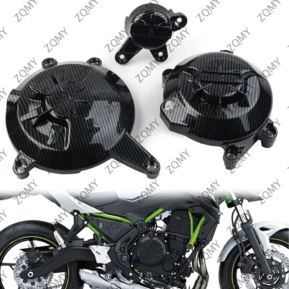 3-pz-set-moto-engine-crash-protector-guard-gear-crank-case-cover-slider-per-kawasaki-z650-2017-2018-2019-2020