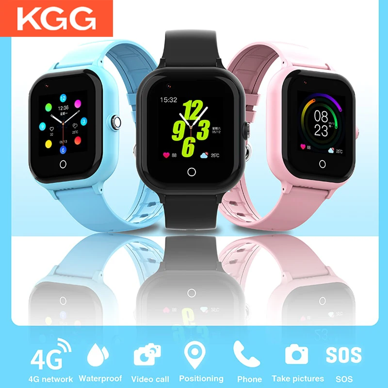 

4G Kids Smart Watch Phone DF64 GPS WIFI Location 700mAh 1.4'' HD Video Call SOS Voice Intercom Waterproof Child Smartwatch Phone