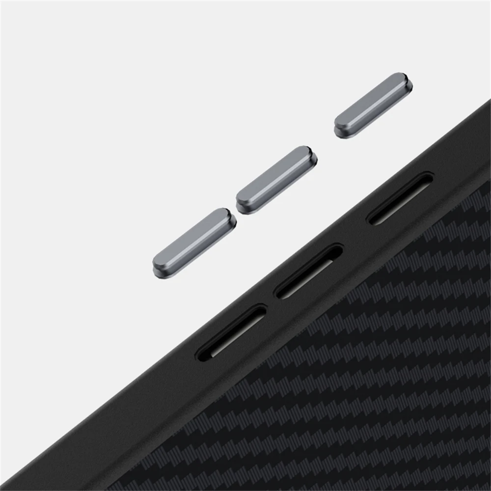 Carbon Fiber Magnetic Matte Phone Case with Magsafe Wireless Charging Compatibility - Contrast Clash Color Design