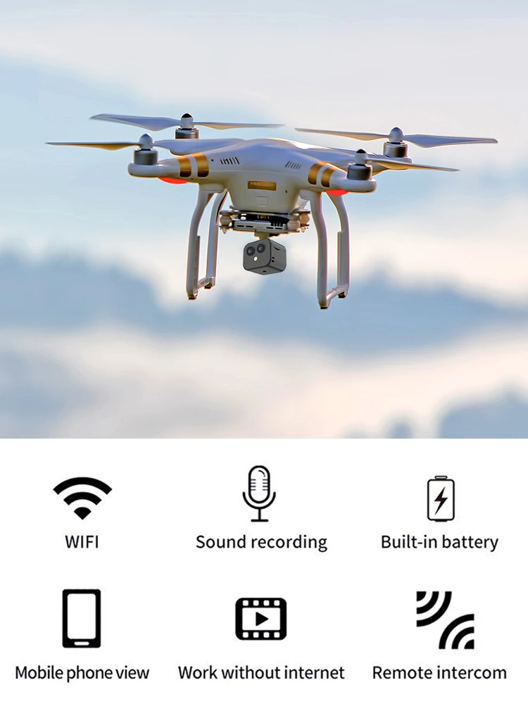 Voice Video Recorder Night Vision Security Monitoring Camera USB Rechargeable Home Camcorder Remote Viewing for Indoor Outdoor 6