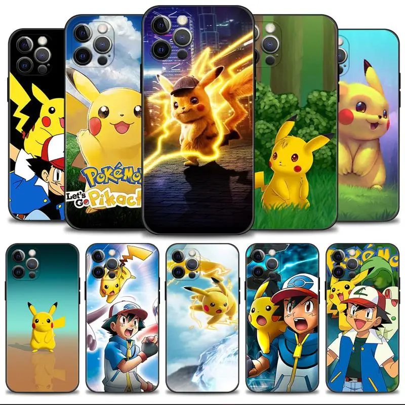 Custodia Pokemon Ash Ketchum Pikachu 100000 Volt Per Apple Iphone 15 14 13 12 11 Pro Max 13 12 Mini Xs Max Xr X 7 8 Plus Shell