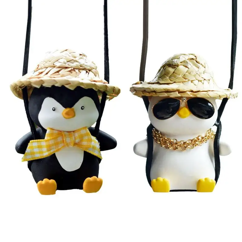 

Car Swinging Penguin Ornament Hanging Pendants Animal Doll Toys Auto Rearview Mirror Decoration Car Interior Accessories