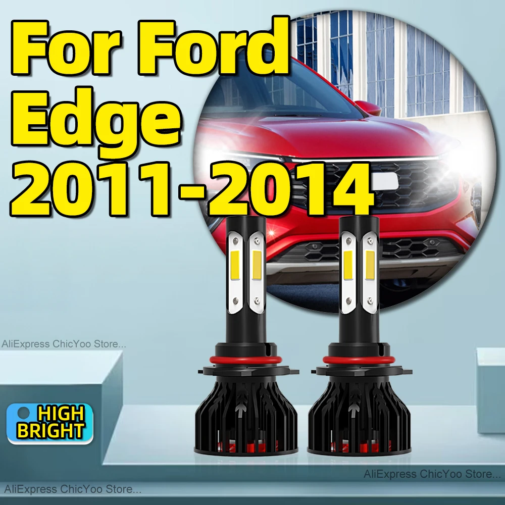 2PCS LED Car Headlights Super High Light 6000K 30000LM 12V White Light 9012 For Ford Edge 2011 2012 2013 2014