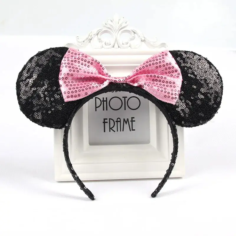 Anime Mouse Ears Headhand Cosplay Kawaii Cartoon Elastic Hair Accessories Party Sequin Bows Hairband Toys Children Adults Gift - Image 30