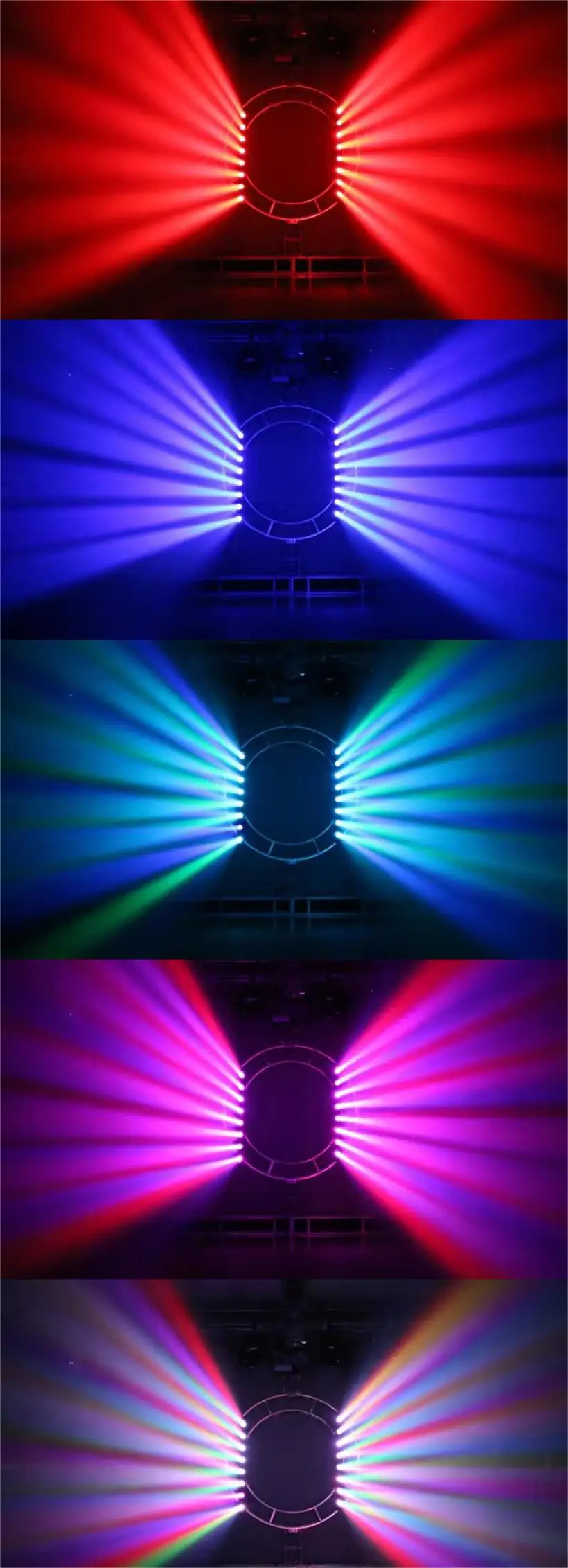 8x12W LED RGBW 4in1 Stage Moving Head Light DMX Hot Wheel Infinite Rotating Beam