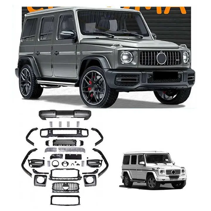 

High quality PP Material old to new model body kit For Mercedes-Benz G-Class W464 to AMG 2019- front rear bumper grille side