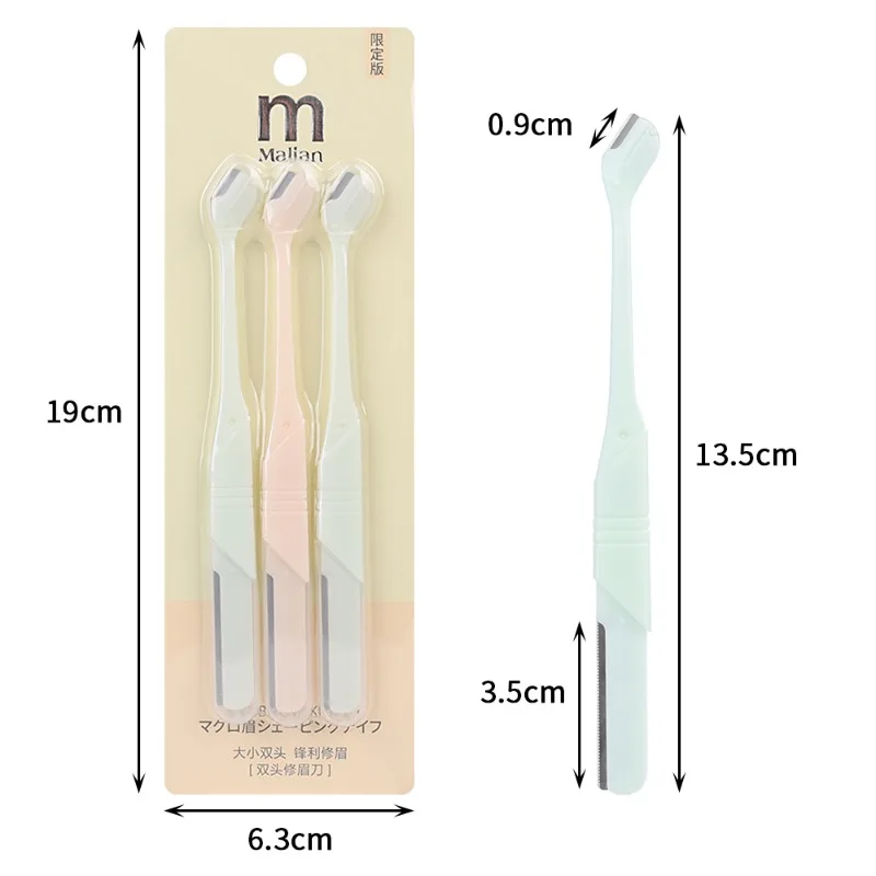 Eyebrow Trimmer Portable Double Head Protective Mesh Blade Shaver Eye Brow Epilation Hair Removal Cutters Safe Woman Makeup Tool 6