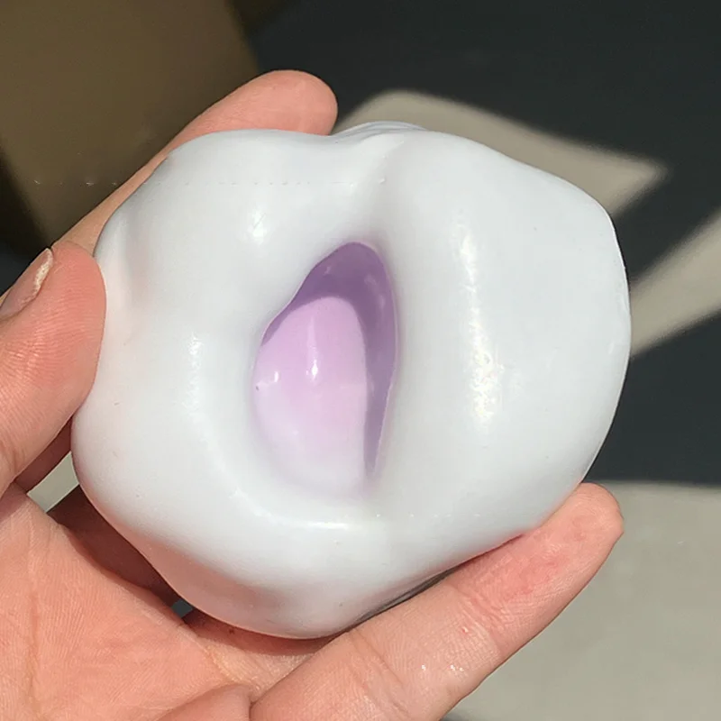 Simulated Ice Skin Handmade Ball Pinching Toy Sticky Suction Finger Stress Relieving Ball for Adults Children To Relieve Anxiety 4
