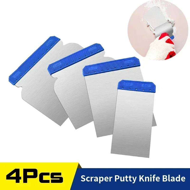 

Scraper Blade Painting Plastering Knife for Putty Finishing Shovel Wallpaper/decals/drywall Cleaning Hand Tools 4pcs/lot