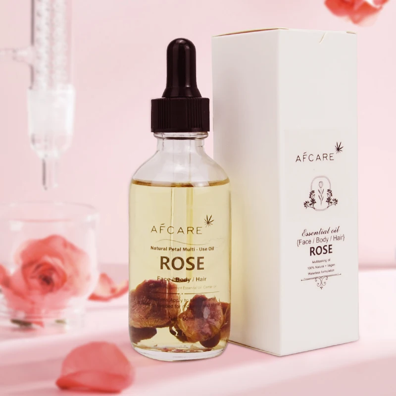 

Afcare 60ML Rose Pure Essential Oils Big Capacity Diffuser Humidifier Aroma Oil Dropper Natural Plant Essential Oil Body Care