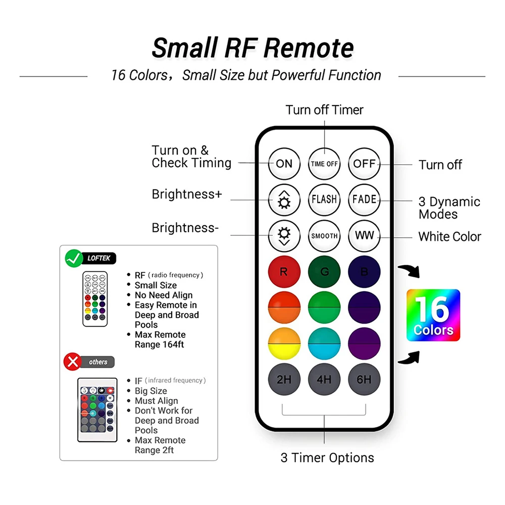 RGB 색상 13 Led 수중 조명 USB 충전식 잠수정 램프 크리스마스 파티 장 원격