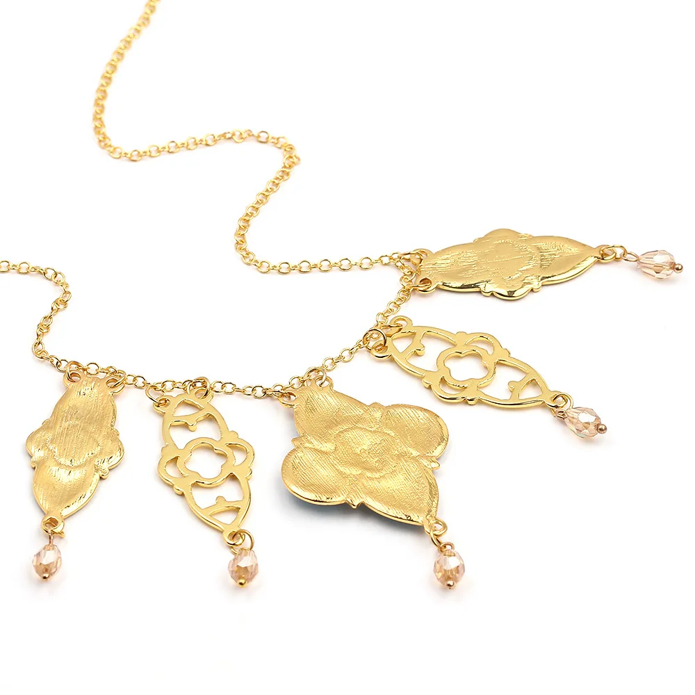 3pieces/Set Necklace Earrings Jasmine Cosplay Accessory Jewelry Resin Pendants Jasmine Cosplay Jewelry Women Gift Halloween Gift