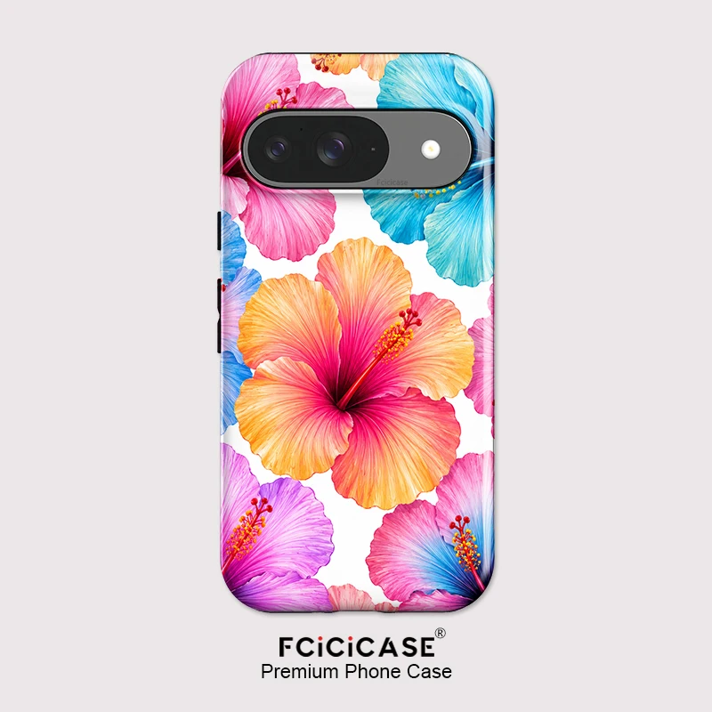 Shockproof Matte Phone Case with Floral Pattern