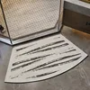 Bathroom Floor Mat Water-absorbing Non-slip Wash-free Carpet Irregular Line Texture Diatom Mud Shower Room Rugs Home Decor Mats 3