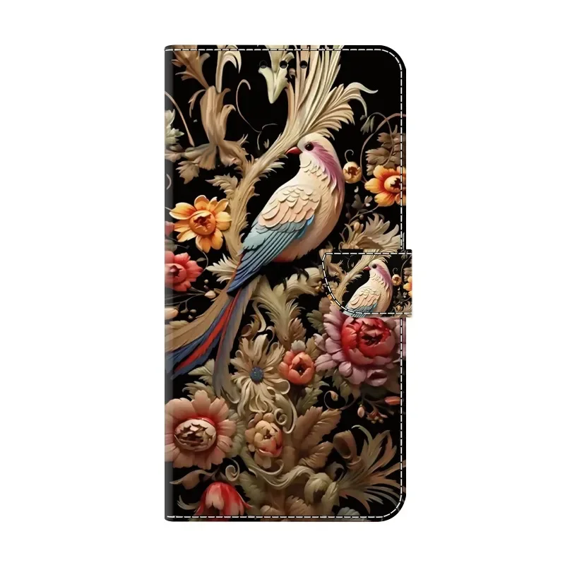 Premium Painted Wallet Flip Stand Case for Samsung Galaxy A17 - Elegant Book Cover Design
