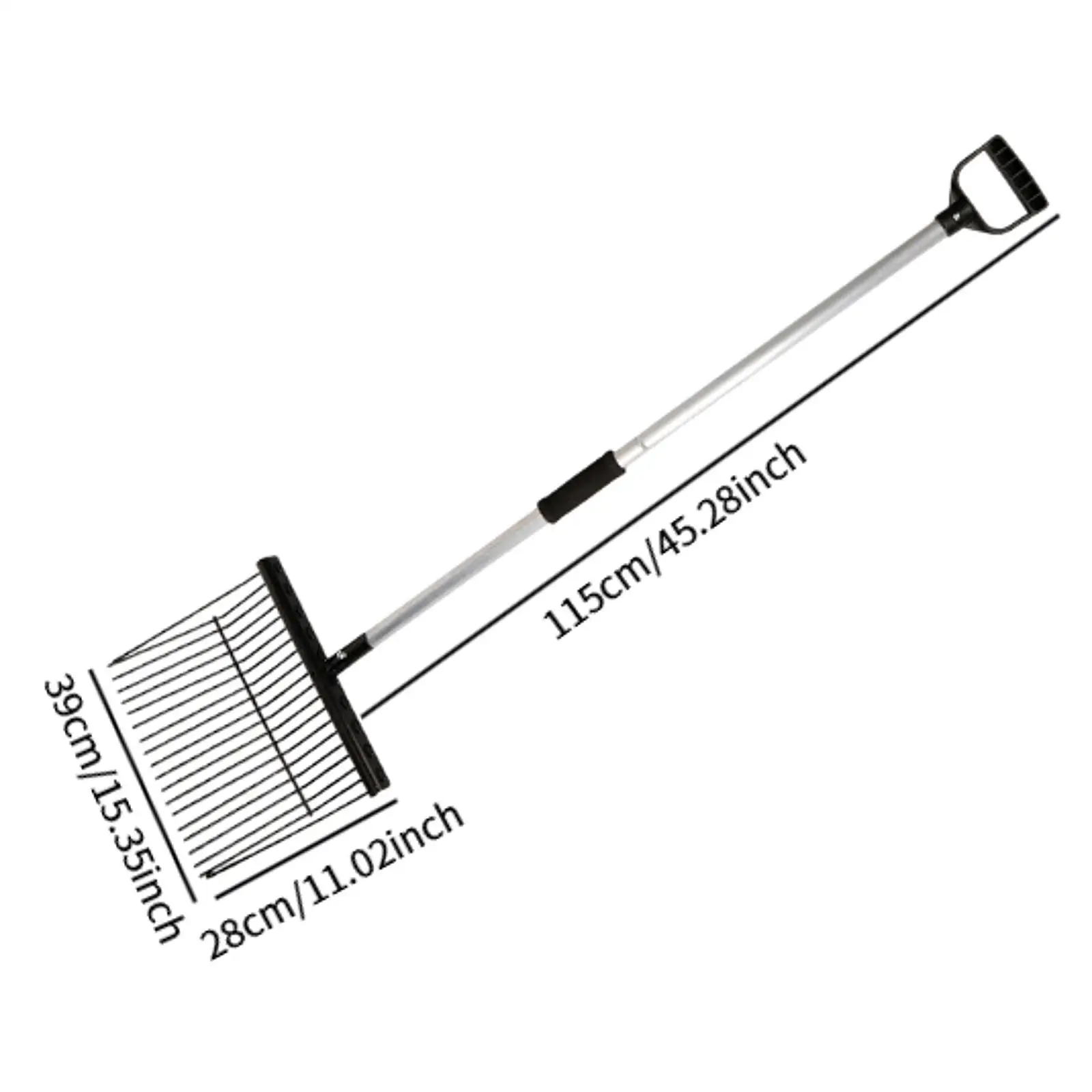 Iron Manure Fork Horse Stable Manure Rake Replacement Sturdy Fork Equipment Pitch for Farm Horse Stall Grass and Hay