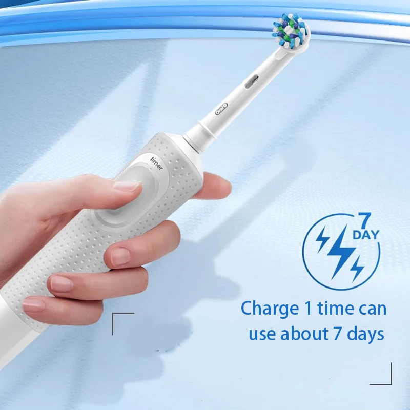 Электрическая зубная щетка Oral B Vitality перезаряжаемая с таймером на 2 минуты