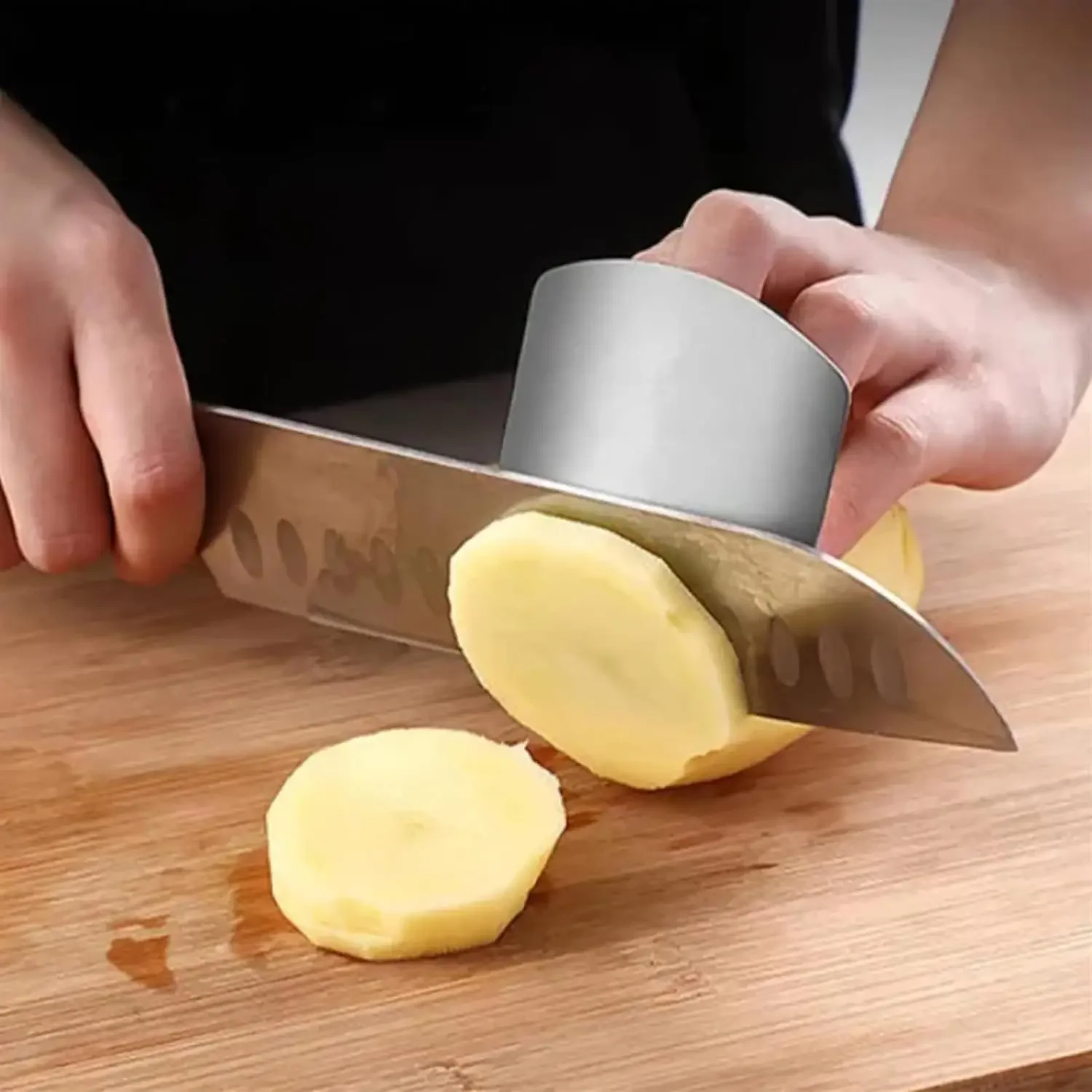 Stainless Steel Finger Guard Cutting Shiel 3/1pcs Adjustable Vegetable Cutting Thumb Guard Finger Protector Tools Kitchen Gadget Finger Protector Finger Guard