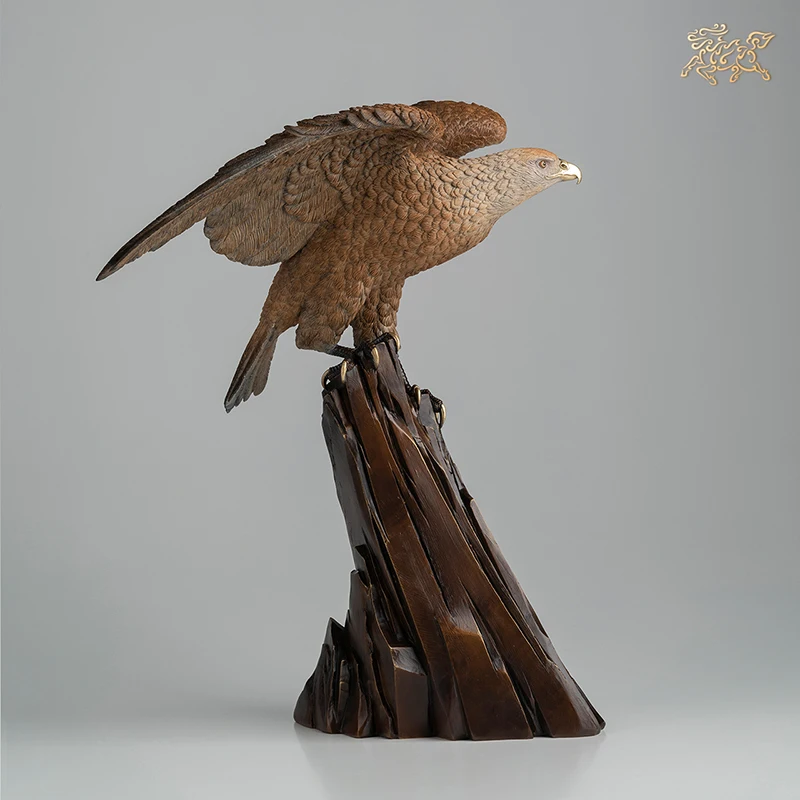 

TOP high grade American Eagle Bronze carving art Home Company BAR Arabian Eagle bring GOOD LUCK thriving business brass mascot