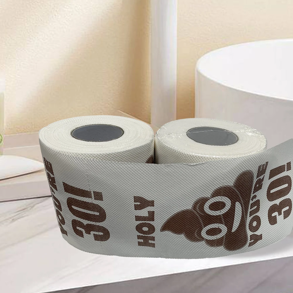 Poop Toilet Paper Roll 1-10Roll Novelty Funny Prank Joke Halloween Party Decorations 30/40/50/60th Birthday Gifts